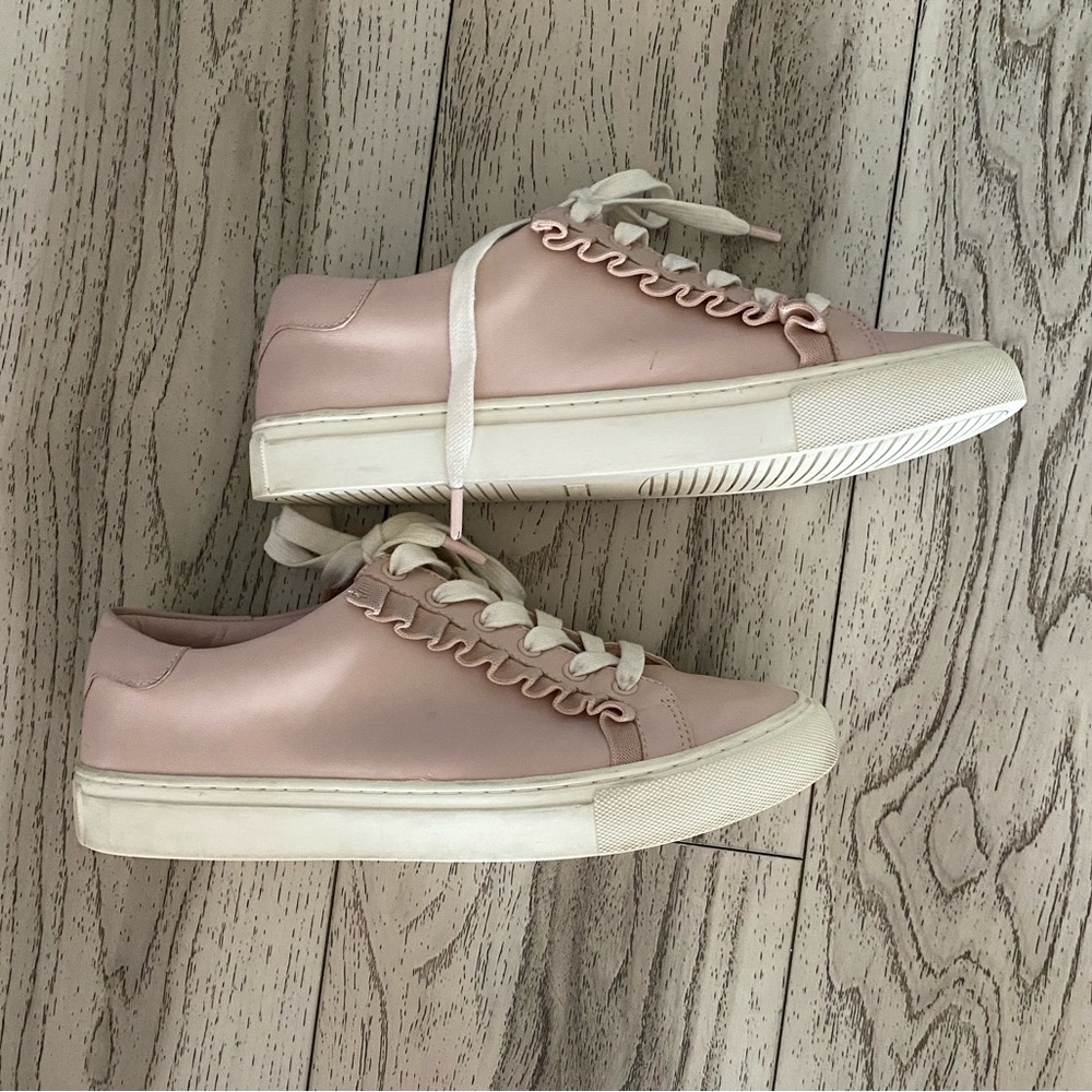 Tory Sport Ruffle Sneakers by Tory Burch In Cotton Pink / Snow White - Picture 6 of 12